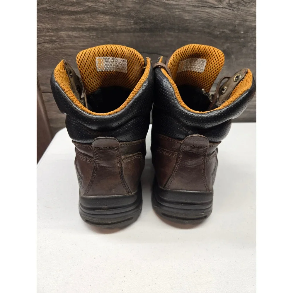 Timberland PRO‎ Titan Mens Brown Leather Waterproof Safety Toe Work Boots 10.5W